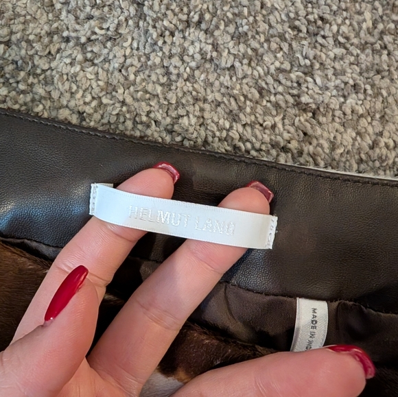 Helmut Lang Cow Leather Mini Skirt - Picture 5 of 7